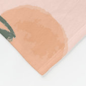 水彩オレンジ色の果物の継ぎ目のない模様 フリースブランケット (角)