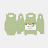 水彩オレンジ色の花ブライダルシャワーありがとう フェイバーボックス (折り畳みなし)