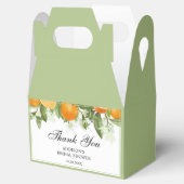 水彩オレンジ色の花ブライダルシャワーありがとう フェイバーボックス (オープン)