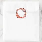 水彩オレンジ色の花 スクエアシール (バッグ)