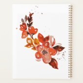水彩オレンジ色の花 プランナー手帳 (裏面)