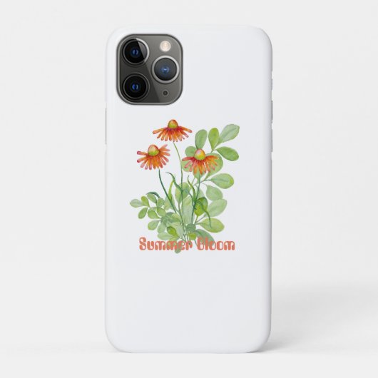 水彩オレンジ色の花 Case-Mate iPhoneケース (裏)