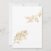 水彩オレンジ色の金色の秋の赤ちゃんシャワー 招待状 (裏面)