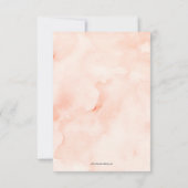 水彩オレンジ花のウェディングシャワー サンキューカード (裏面)