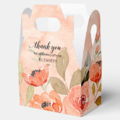 水彩オレンジ花柄 フェイバーボックス (オープン)