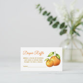 水彩オレンジ赤ちゃんシャワードットオムツラッフル エンクロージャーカード (スタンド正面)