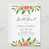 水彩オレンジ&グレープフルーツブライダルブランチ 招待状 (正面)