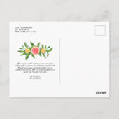 水彩オレンジ&グレープフルーツ夏ありがとう ポストカード (裏面)