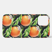 水彩オレンジ:シトラスのシームレスパターン Case-Mate iPhoneケース (裏面 (横))