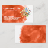 水彩オレンジ |ペインタパレット 名刺 (正面/裏面)