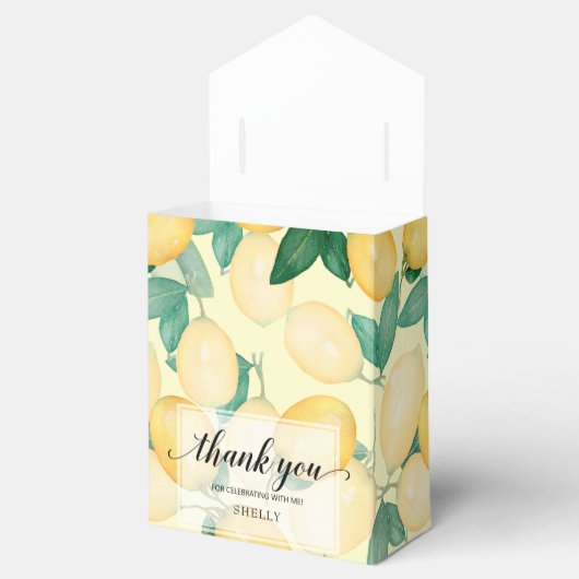 水彩オレンジ レモン フェイバーボックス (オープン)