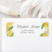 水彩オレンジ レモン ラベル (インサイチュ)