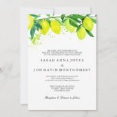 水彩オレンジ/レモン 結婚式招待状 招待状 (正面)