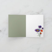 水彩オレン鮮やかジと紫の野花 サンキューカード (内部)