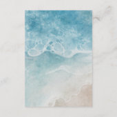 水彩オンザビーチ結婚式詳細 エンクロージャーカード (裏面)