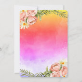 水彩オンブレペイントスプラッシュ洗礼 招待状 (裏面)