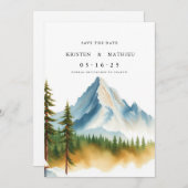 水彩オンライン山 セーブザデート (正面/裏面)