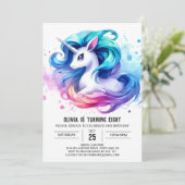 水彩オンライン馬の誕生日 招待状 (スタンド正面)