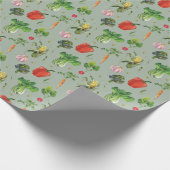 水彩オーガニック野菜 ラッピングペーパー (角)