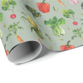 水彩オーガニック野菜 ラッピングペーパー (ロールコーナー)