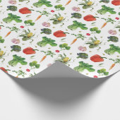 水彩オーガニック野菜 ラッピングペーパー (角)