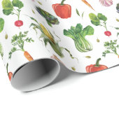 水彩オーガニック野菜 ラッピングペーパー (ロールコーナー)