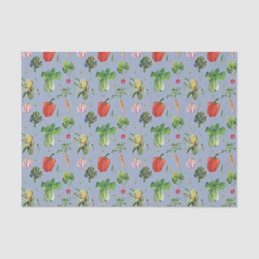 水彩オーガニック野菜 薄葉紙 (正面)