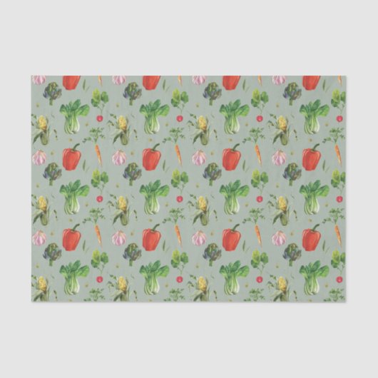 水彩オーガニック野菜 薄葉紙 (正面)