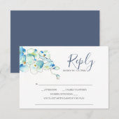 水彩オーキッドフラワー レスポンスカード (正面/裏面)