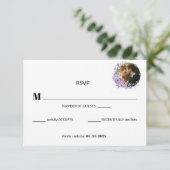 水彩オーキッド返信カード 出欠カード (スタンド正面)