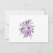 水彩オーキッド返信カード 出欠カード (裏面)