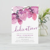 水彩オーキッド パープル 奉献 招待状 (スタンド正面)