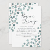 水彩オーストラリアフローラユーカリ招待状 招待状 (正面/裏面)