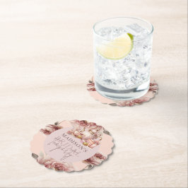 水彩オーダーメイド ブライダル ハイティー シャワー ペーパーコースター
