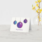 水彩オーナメントクリスマスカード カード (黄色い花)