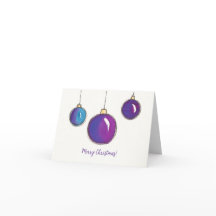 水彩オーナメントクリスマスカード