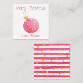 水彩オーナメントクリスマスプレゼント囲いカード ノートカード