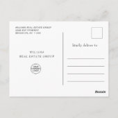 水彩オーナメントクリスマスホリデーサンキュー ポストカード (裏面)