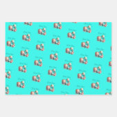 水彩オーナメントクリスマス ラッピングペーパーシート (正面3)