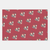 水彩オーナメントクリスマス ラッピングペーパーシート (正面)