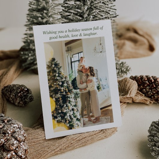 水彩オーナメントツリー写真メリークリスマス シーズンカード