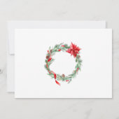 水彩オーナメントホリデークリスマスイブ 招待状 (裏面)