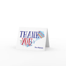 水彩カイトサンキューカード