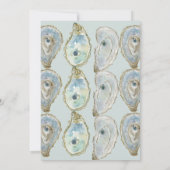 水彩カキ結婚ーの – ライトブルー 招待状 (裏面)