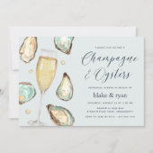 水彩カキ&シャンパンリハーサルディナー 招待状 (正面)