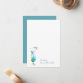 水彩カクテルありがとう文房具カード ノートカード (正面/裏面インサイチュ)