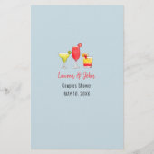 水彩カクテルカップルのシャワートリビアゲーム (裏面)