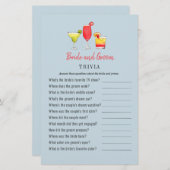 水彩カクテルカップルのシャワートリビアゲーム (正面/裏面)