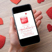 水彩カクテルガレンティーヌデイパーティー 招待状