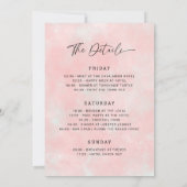 水彩カクテルバチェロレッテ週末 招待状 (裏面)